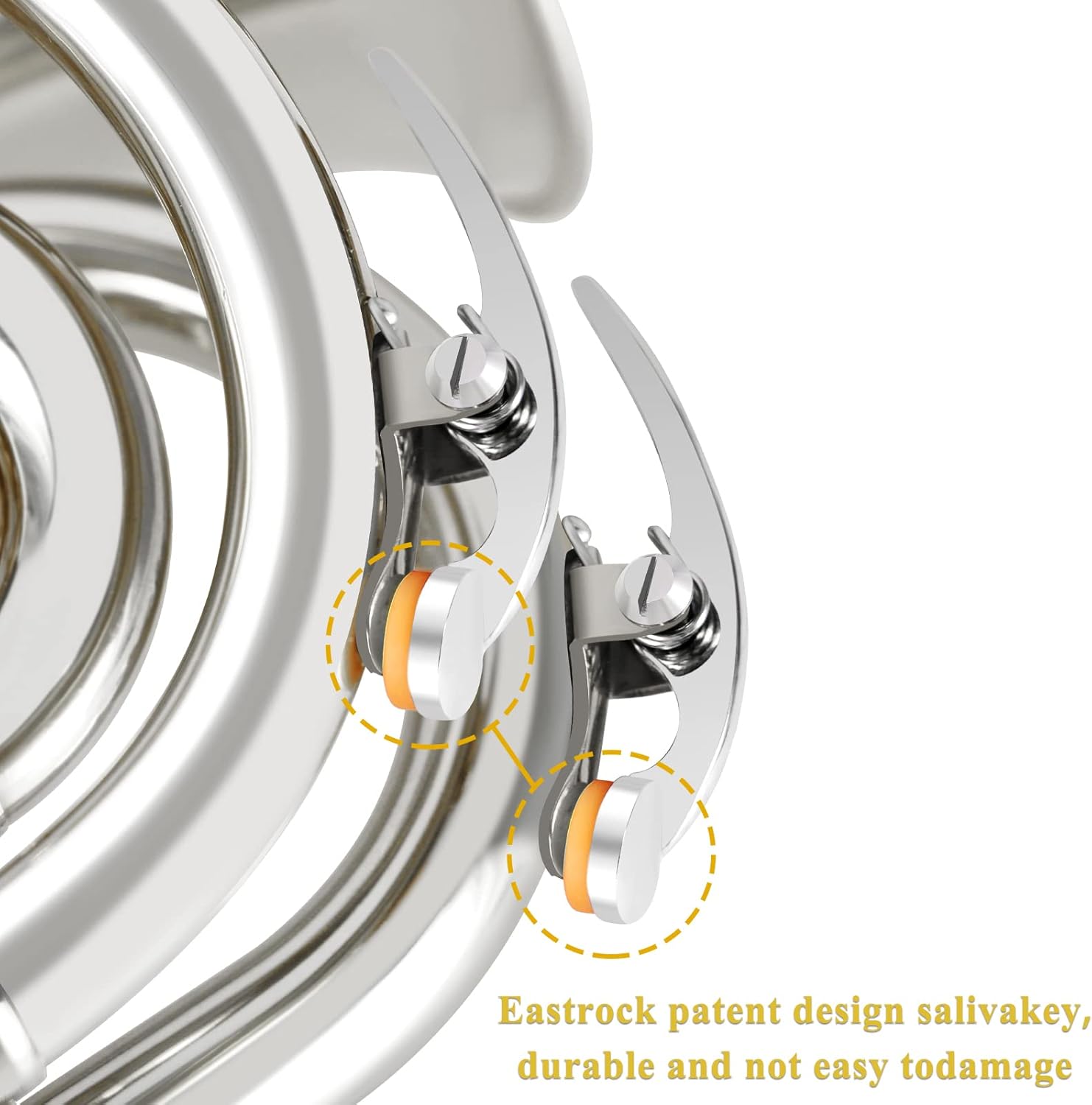 EastRock Pocket Trumpet Brass Bb Nickel Plated Trumpet with 7 C Mouthpiece, Hard Case, Strap, White Gloves, Cleaning Kit for Students and Beginners