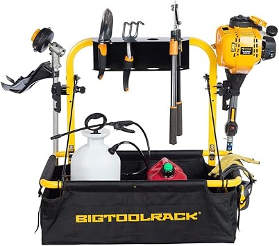 Tractor Tool Box | Trailer Cart Wagon Tool Holder Tool Holder, Attachments for Zero Turn Mower, Compact Tractors, ATV and UTV | Ready to Work Package with Standard Mounting | Yard Rack