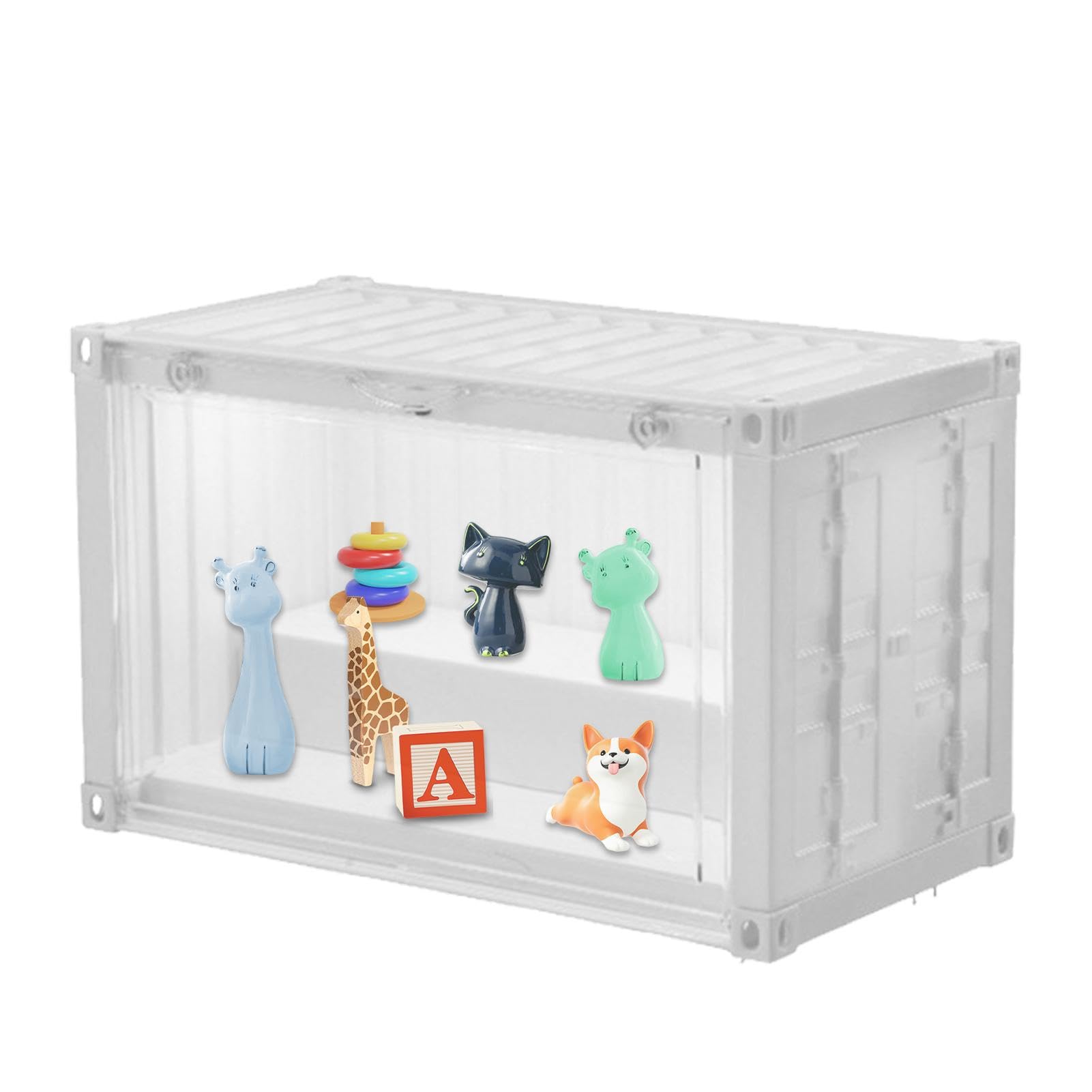 Amazon.co.jp: Gxcbgher 積み重ね可能なディスプレイケース、クリア