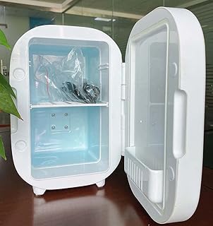 CWBB Frigo Maquillage Mini, Silencieux Réfrigérateur Portable 8 litres AC/DC pour Chambre, Nourriture, Cosmétiques, Lait Maternel, Médicaments, Bureau, et Voyage