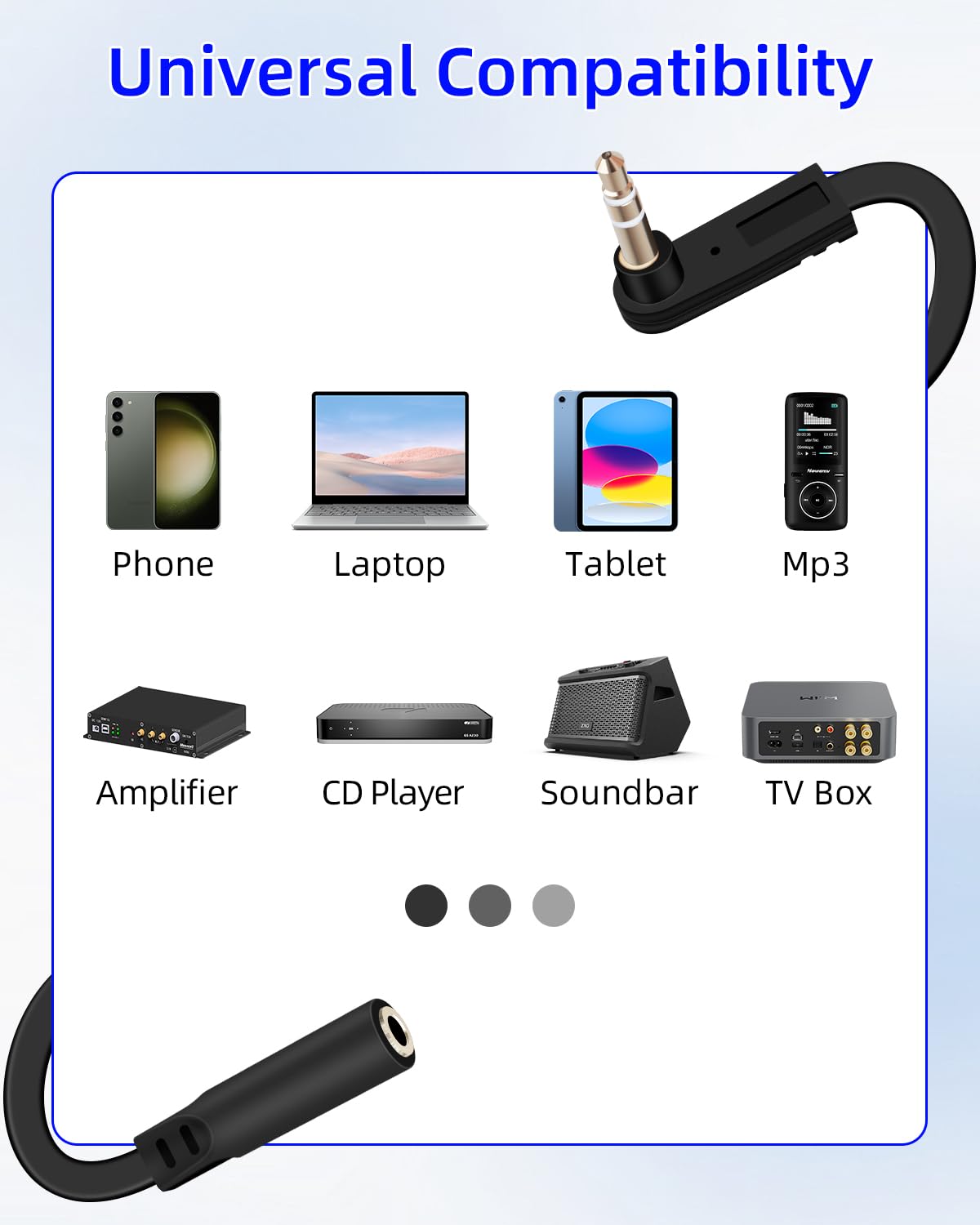 Przedłużacz audio 3,5 mm (wtyczka kątowa do gniazda)