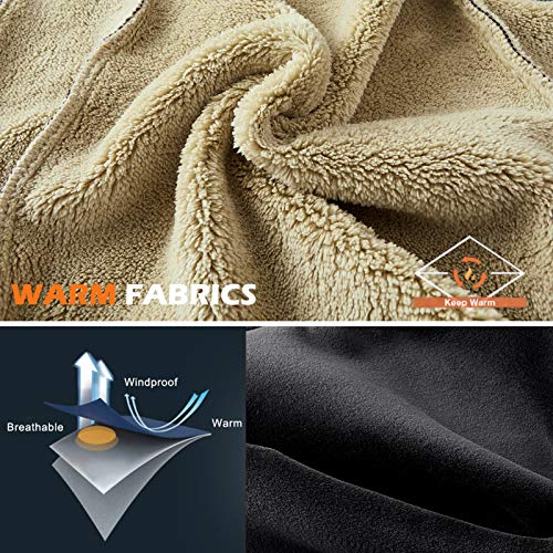 Aieoe Gilet invernale da uomo con finta pelliccia