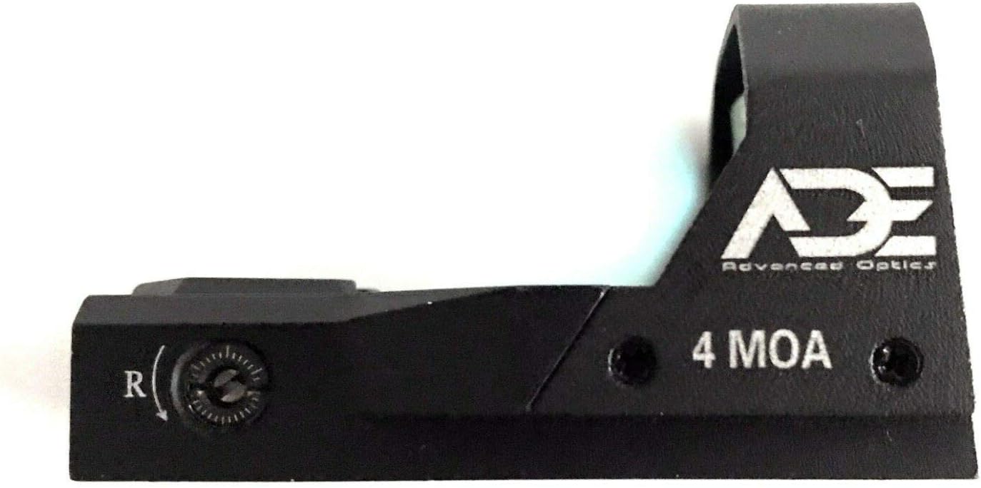 Ade Advanced Optics Zantitium RD3-015 Red Dot Reflex Sight + Optic Mounting Plate for Ruger Mark I,II,III,IV,IV-Lite,Mark 1,2,3,4 + Picatinny Plate