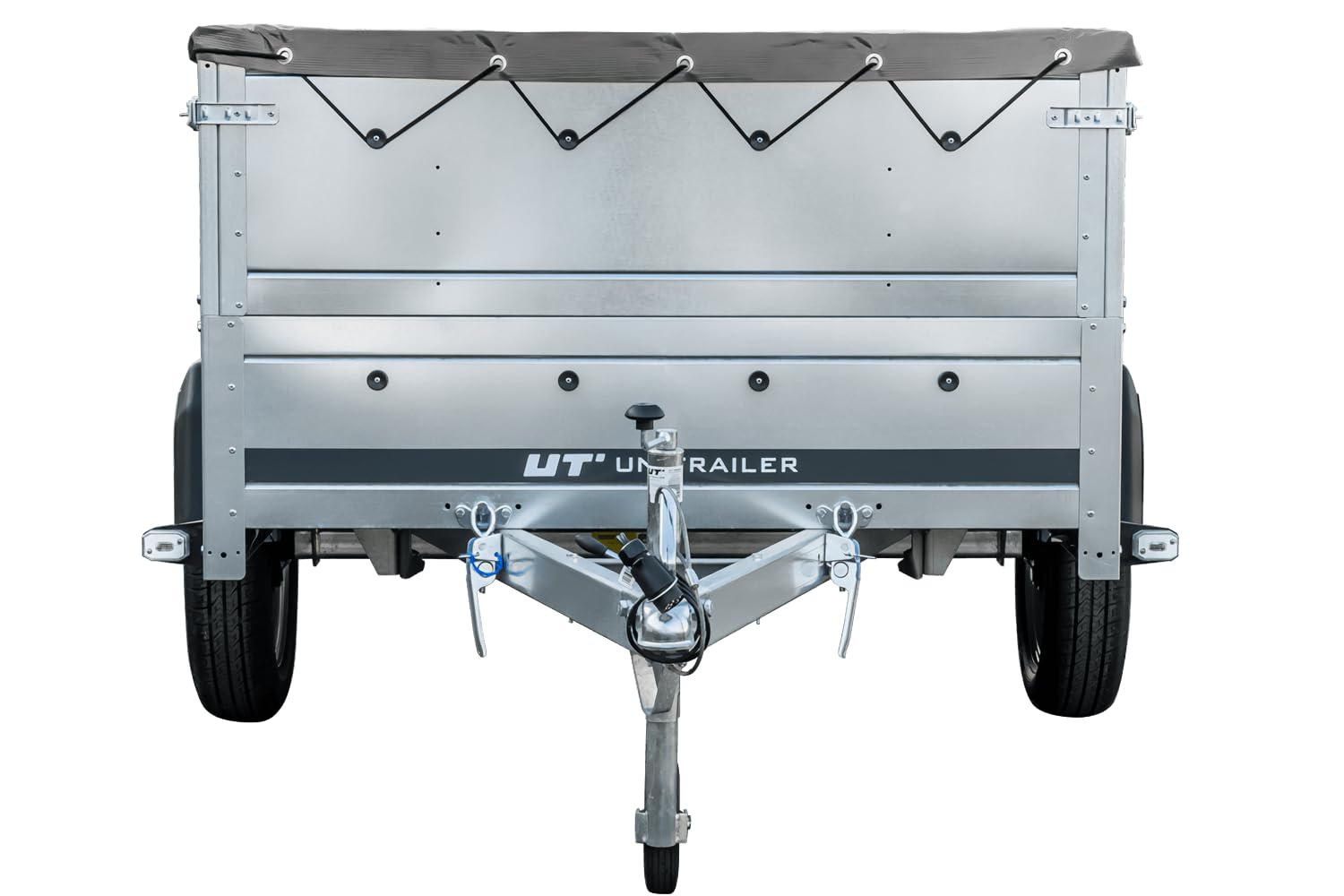 UNITRAILER Faltbarer Anhänger Garden Trailer 230 Kipp mit zusätzlichen Bordwänden, Stützrad und Flachplane
