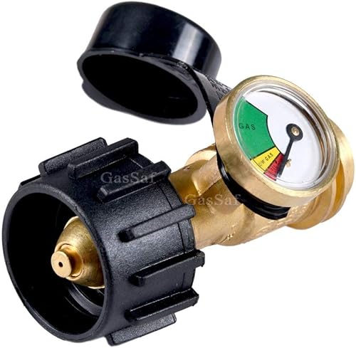 GasSaf Detector de fugas de gas de tanque de propano - Universal para medidor de presión de gas de tanque de propano QCC1 tipo 1