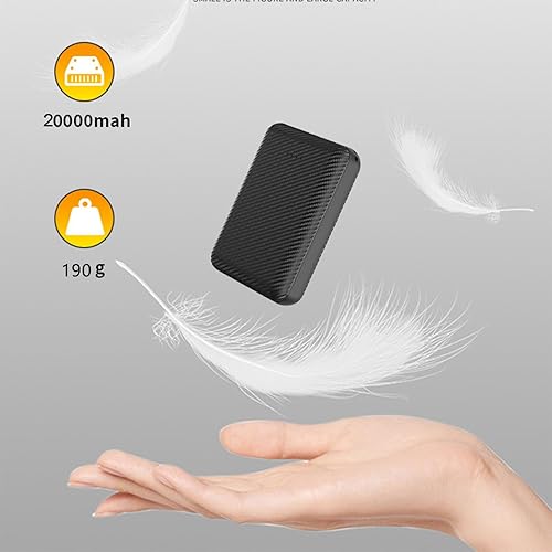 Miniatura 6 de Cargador portátil, paquete de 2 baterías USB C de 5 V 3 A, batería externa de 20000 mAh, banco de batería portátil, cargador de batería portátil