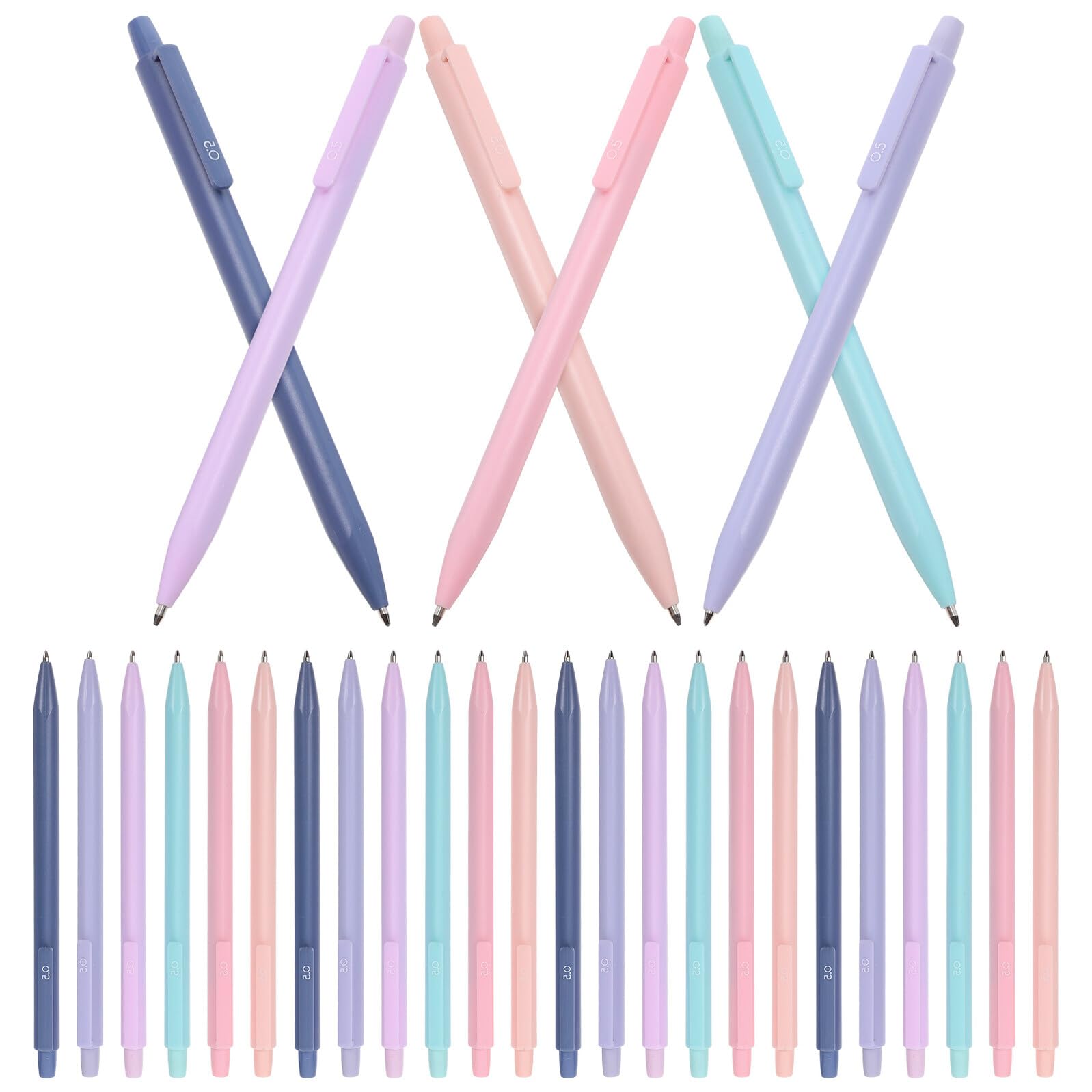 DOITOOL 90 Pezzi Matite Automatiche Colorate per Scrittura e Portamine Triangolari per Studenti e Ufficio Materiali Resistenti e Ricaricabili e Antirottura