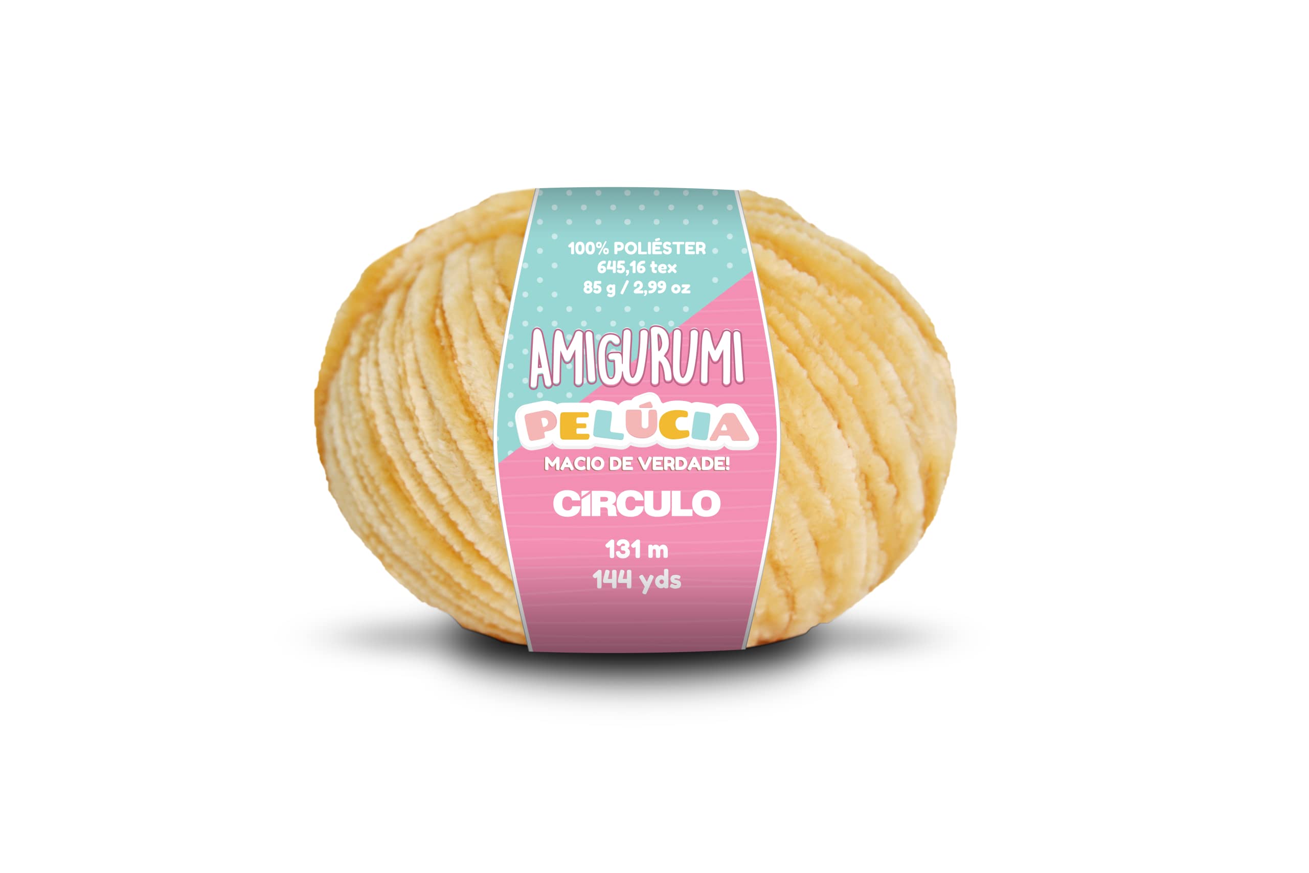Circulo - Amigurumi Pelucia Yarn, Special Velvet Chenille Yarn for Amigurumi and Blanket, 144 yds, Worsted (7030 - Mustard)