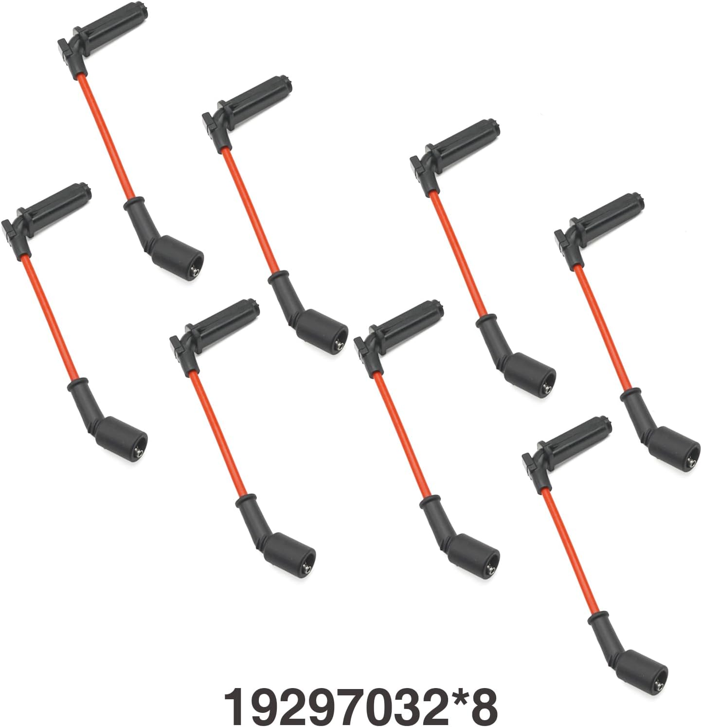 8Pcs 19297032 Spark Plug Wire Set for Chevrolet Express Silverado Suburban for GMC Savana Sierra Yukon for Buick Rainier Lacrosse for Cadillac Cts Escalade Replace 9748RR