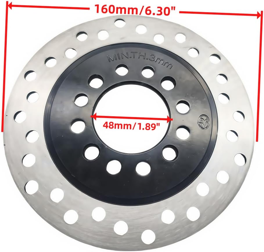 CLEO Rear Disc Brake Rotor 160mm For 110cc 150cc 200cc 250cc Quad ATV Gokart Go Kart Dune Buggy Coolster Taotao Kazuma Roketa Sunl Four Wheeler