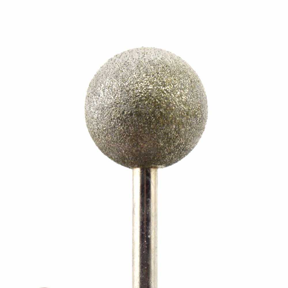 Fresa abrasiva diamantata con testa sferica da 15-50 mm di diametro, punte montate rivestite, frese a sfera rotonda, gambo, grana 6, 80, utensili grossolani for pietra wanglan(Head Diameter 40mm)