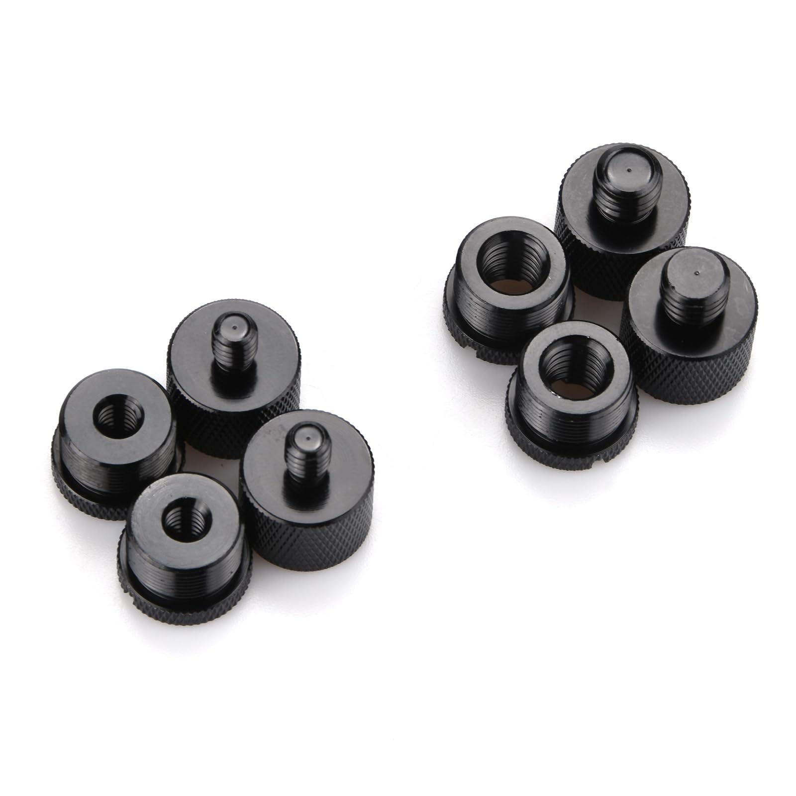 NATEFEMIN Microphone Stand Conversion Screw, Tripod Monopod Converter Threaded Adapter Accessory, 3/8 to 1/4 to 5/8, 8Pcs