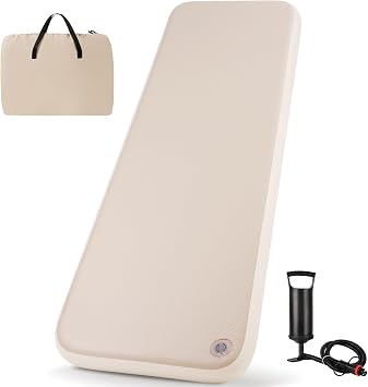 TOBTOS High-Support Camping Sleeping Pad, 3" Thick Anti-Sag Design for Stable Support, Inflatable Mattress with Manual Pump for Camping, Hiking & Home