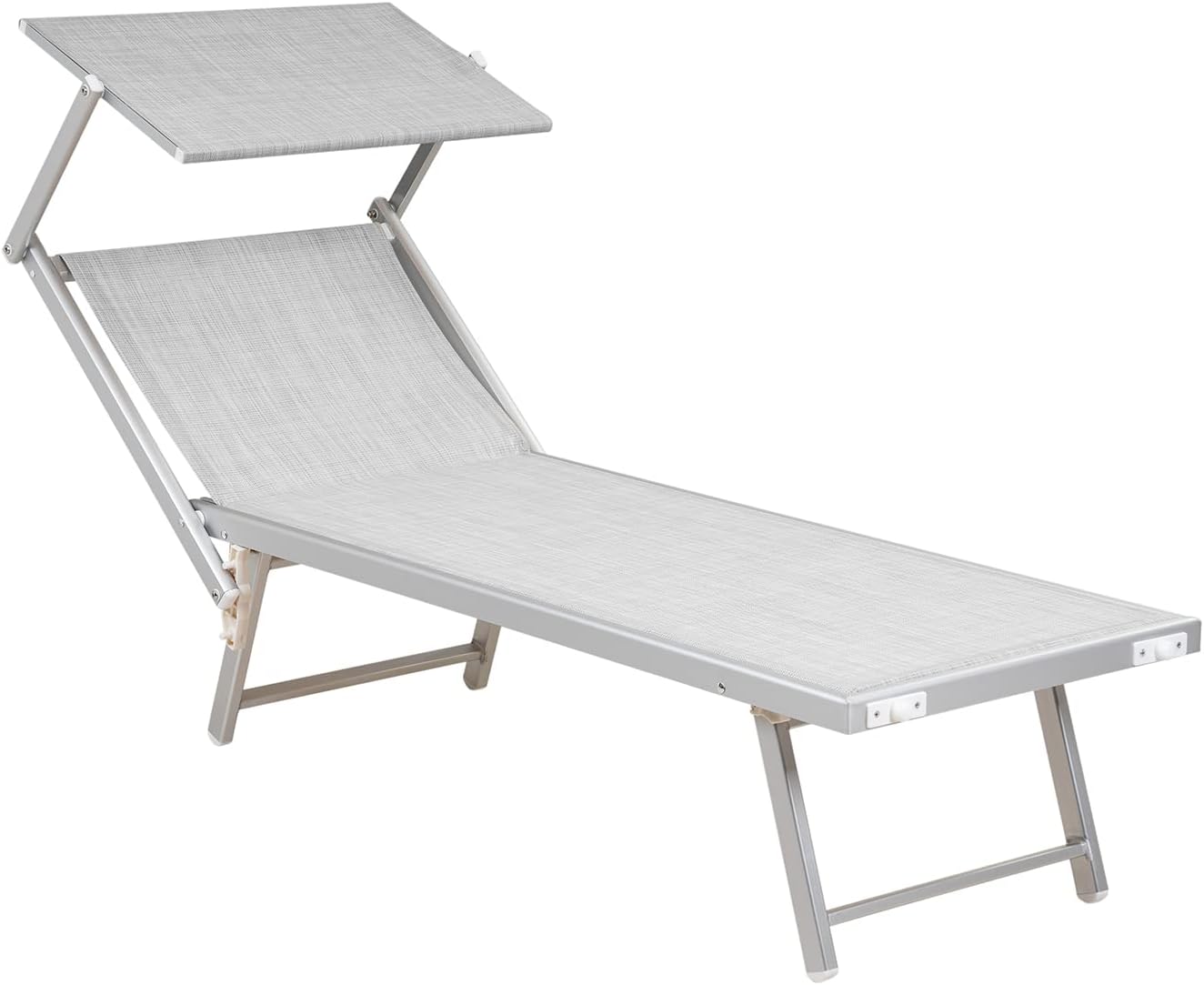 Sedia A Sdraio Sedia A Sdraio Prendisole Lettino Da Giardino Terrazza Pieghevole Mobili Da Esterno Cuscino In Legno Massello Di Acacia Bianco Crema 71804560 - Foto 11