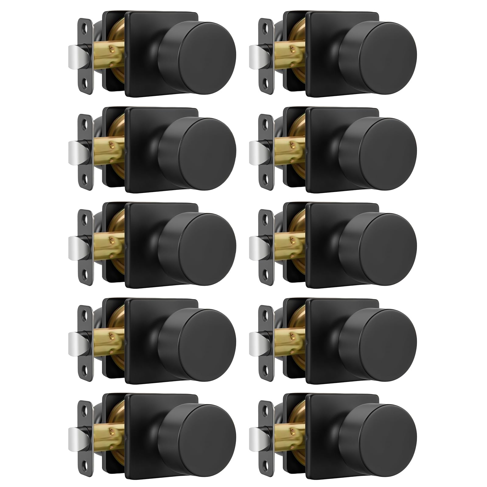 Black Privacy Door Knobs - 10 Pack -13 Black Privacy Door Knobs - 10 Pack -13