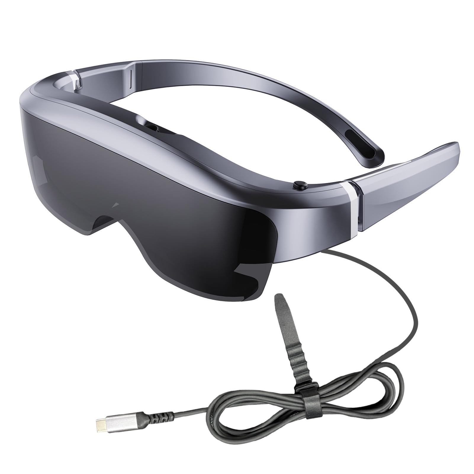 Occhiali Intelligenti con Schermo HD Virtuale da 400 Pollici e Regolazione della Miopia per Esperienza Cinematografica e Giochi, Cinema Portatile e Occhiali da Lavoro