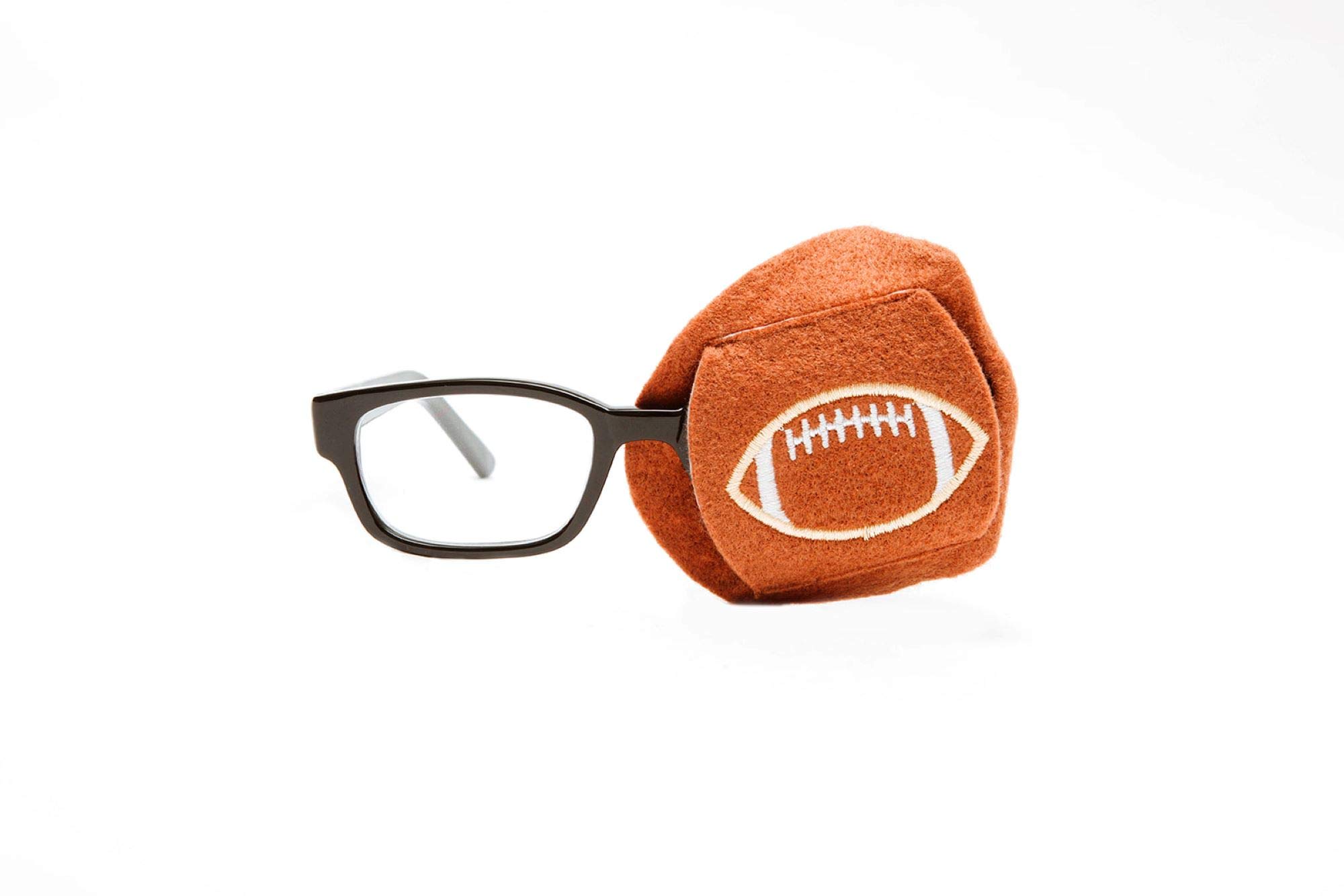 Glasses Eye Patch for Kids to Treat Amblyopia/Lazy Eye - Football - ONE Patch PER Order** to Patch Left Eye ONLY**