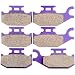 ECCPP Kevlar Carbon Brake Pads Motorcycle Replacement Brake Pads Sets Front and Rear for 2007-2011 CAN AM Outlander Max 400 500 650 800