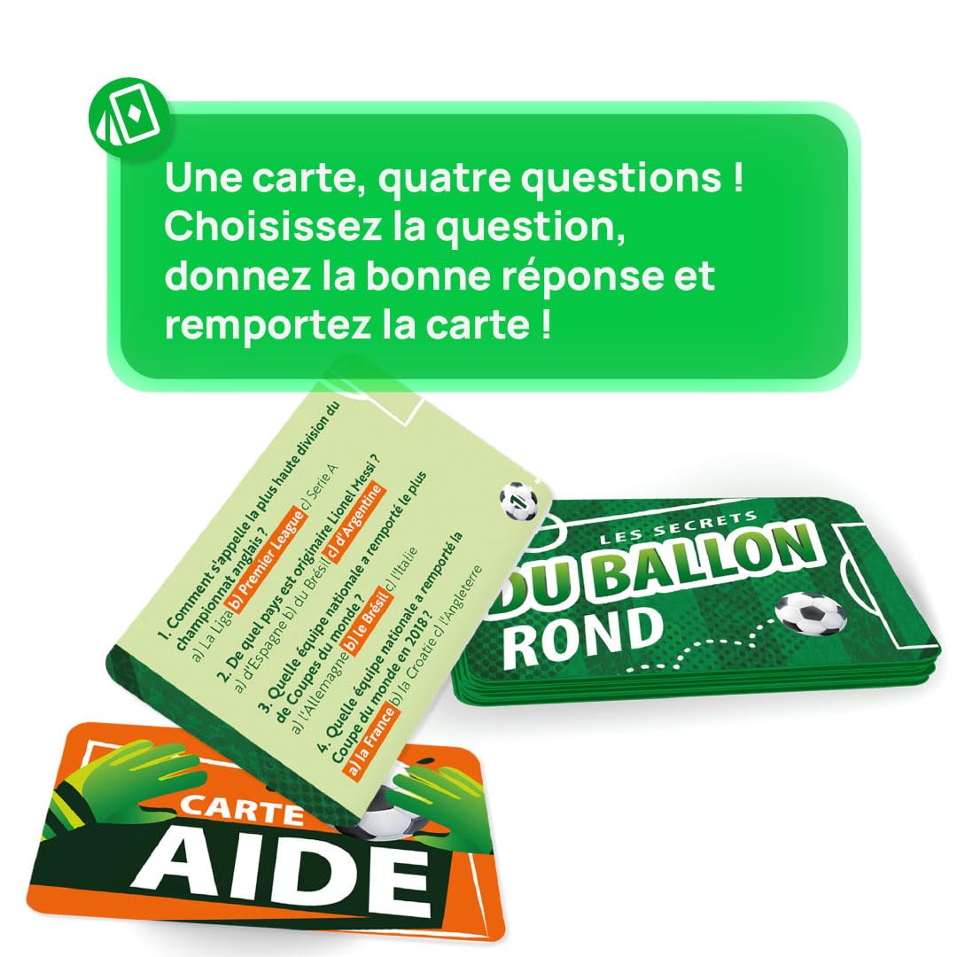 KANGUR Jeu de Carte Enfant - Jeu de Carte Football - Idéal pour Vacances et Anniversaire - Jouet pour Garçon dès 9+ Ans