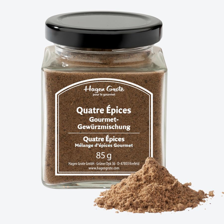 Hagen Grote Traditionelle Gewürzmischung Quatre Épices, 100 g Glas, für Fleischragouts, Saucen,...