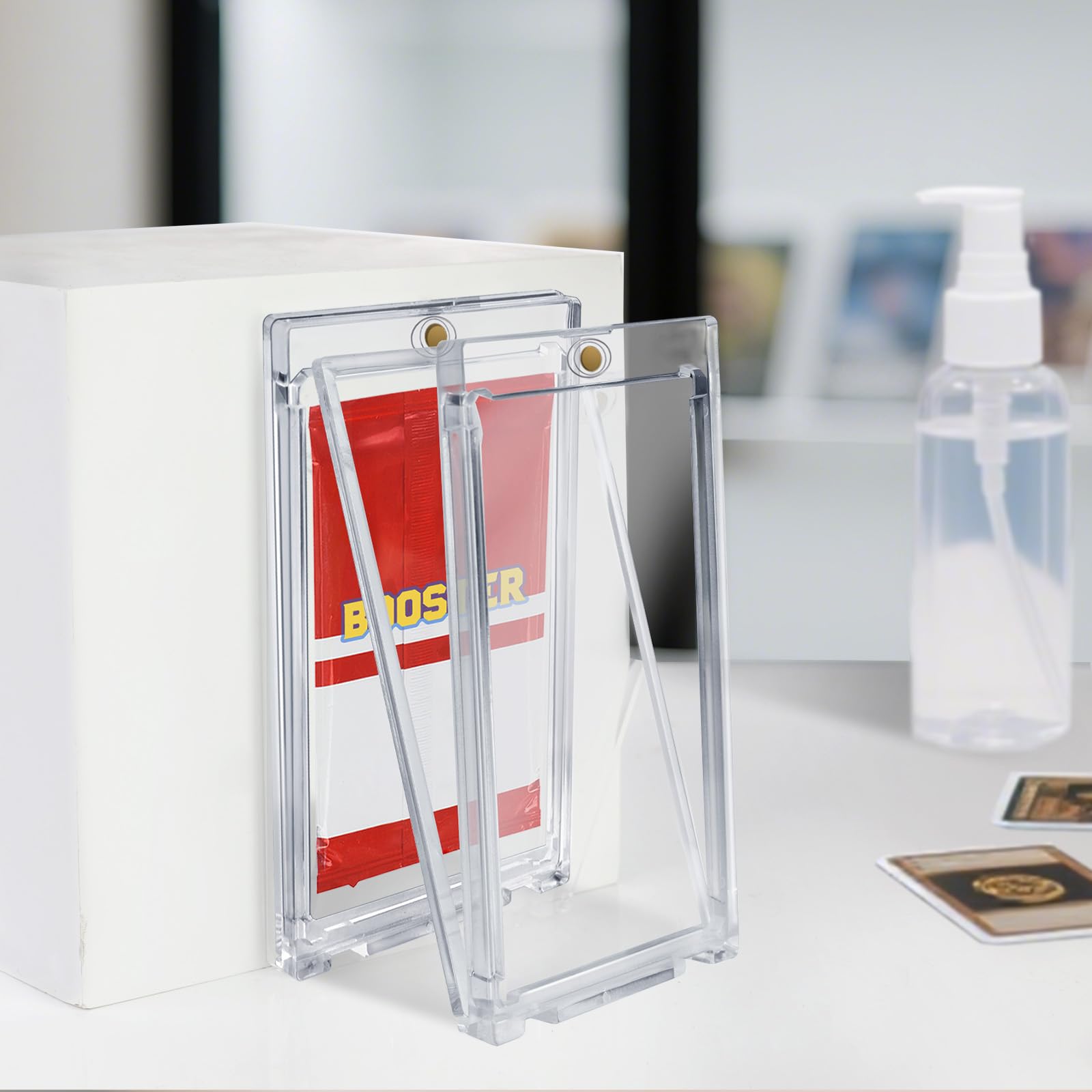 DEDC Confezione da 30 buste protettive per carte di credito One Touch, con supporto magnetico UV