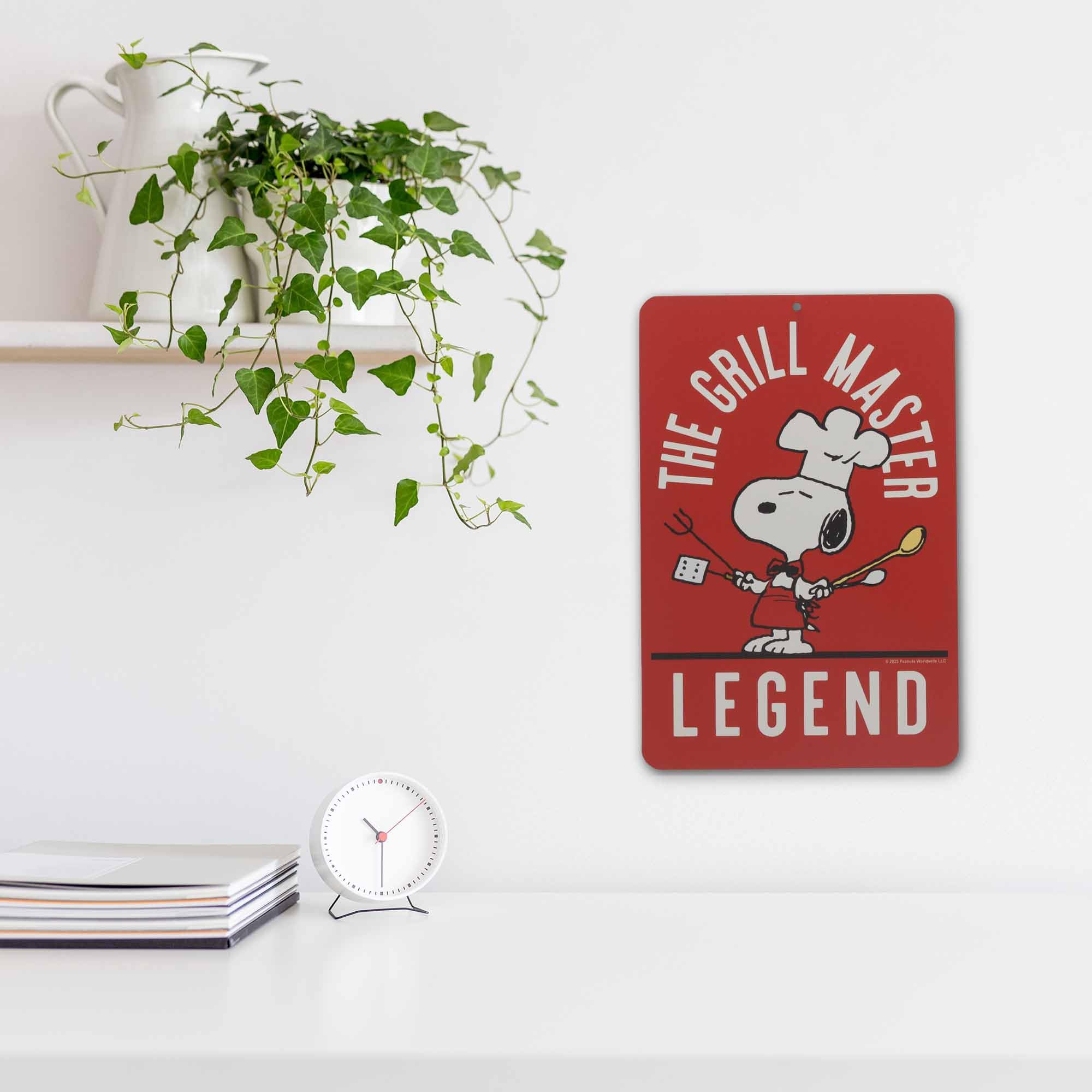 Amazon.com: Peanuts Snoopy Grill Master Legend Metal Sign - BBQ