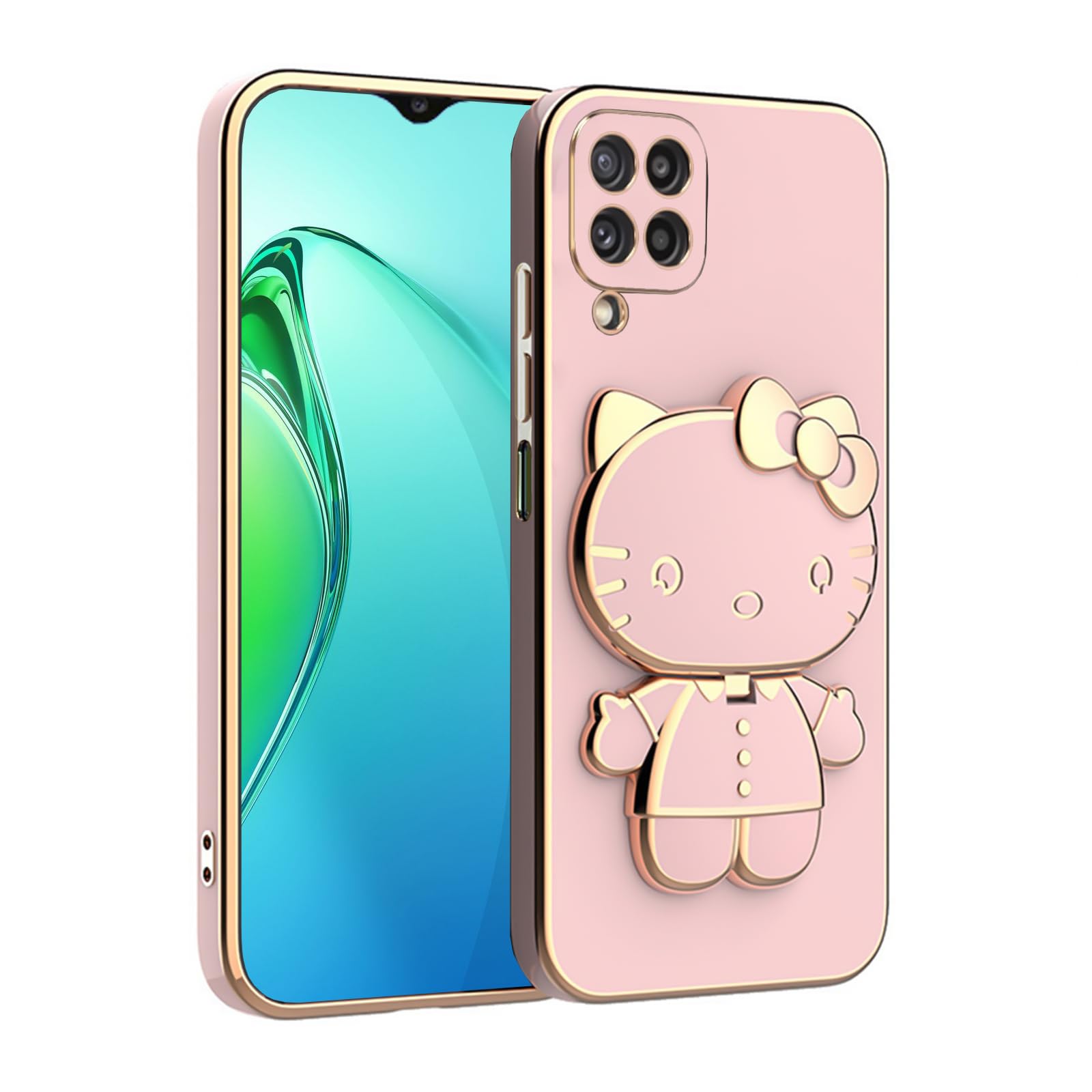V-TAN Electroplated 3D Kitty Folding Stand and Mirror Back Case Compatible with Samsung M33 5G (Pink) (B0CTH9D9VG) Amazon Price History, Amazon Price Tracker