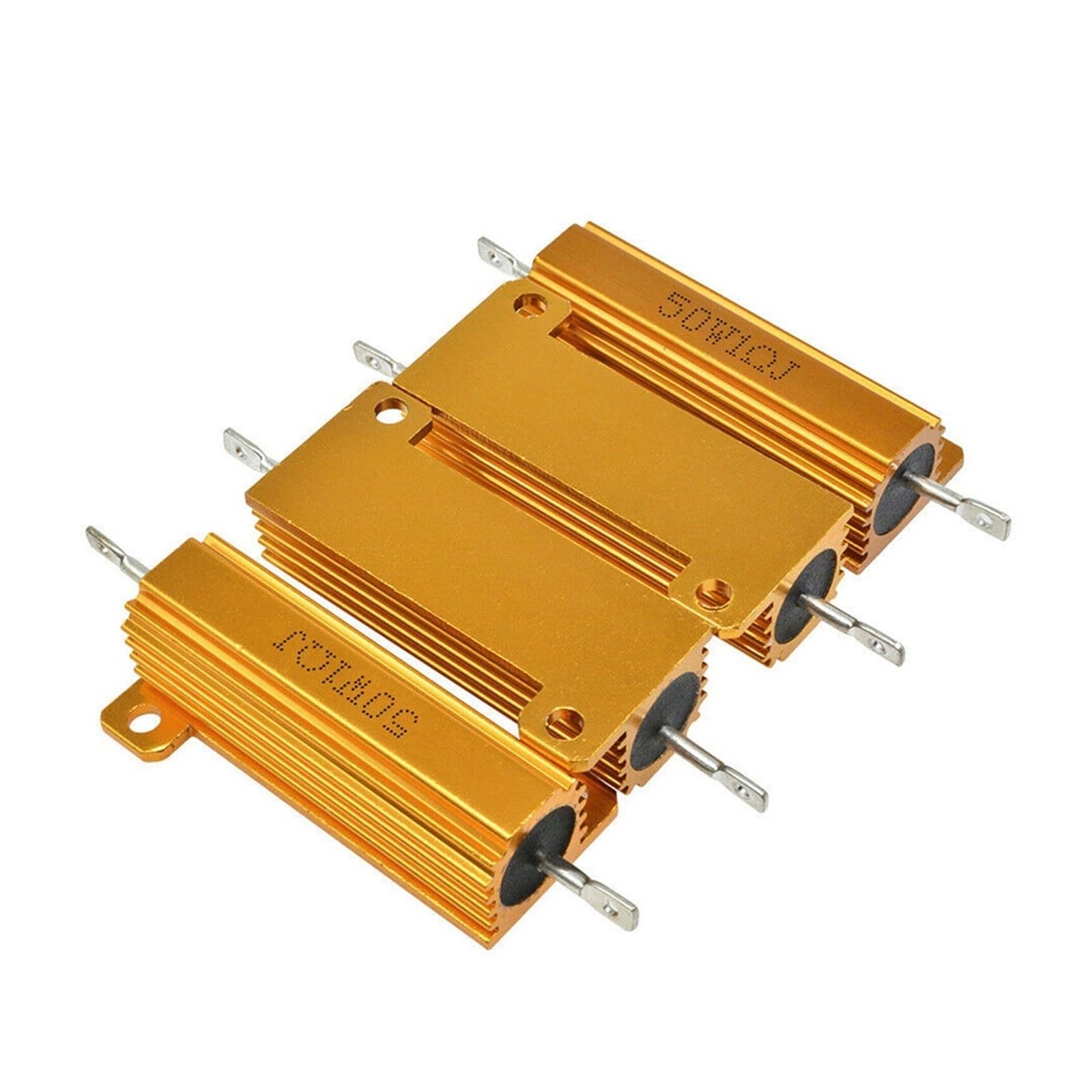 Amazon.com: 0.5R 1R 2R 4R 6R 8R 10R 20R 100W 5% +5% -5%  鋁殼外殼電源繞線電阻0.5/1/2/4/6/8/10/20/50/100 Ohm (尺寸:100W 5R) : 工業與科學