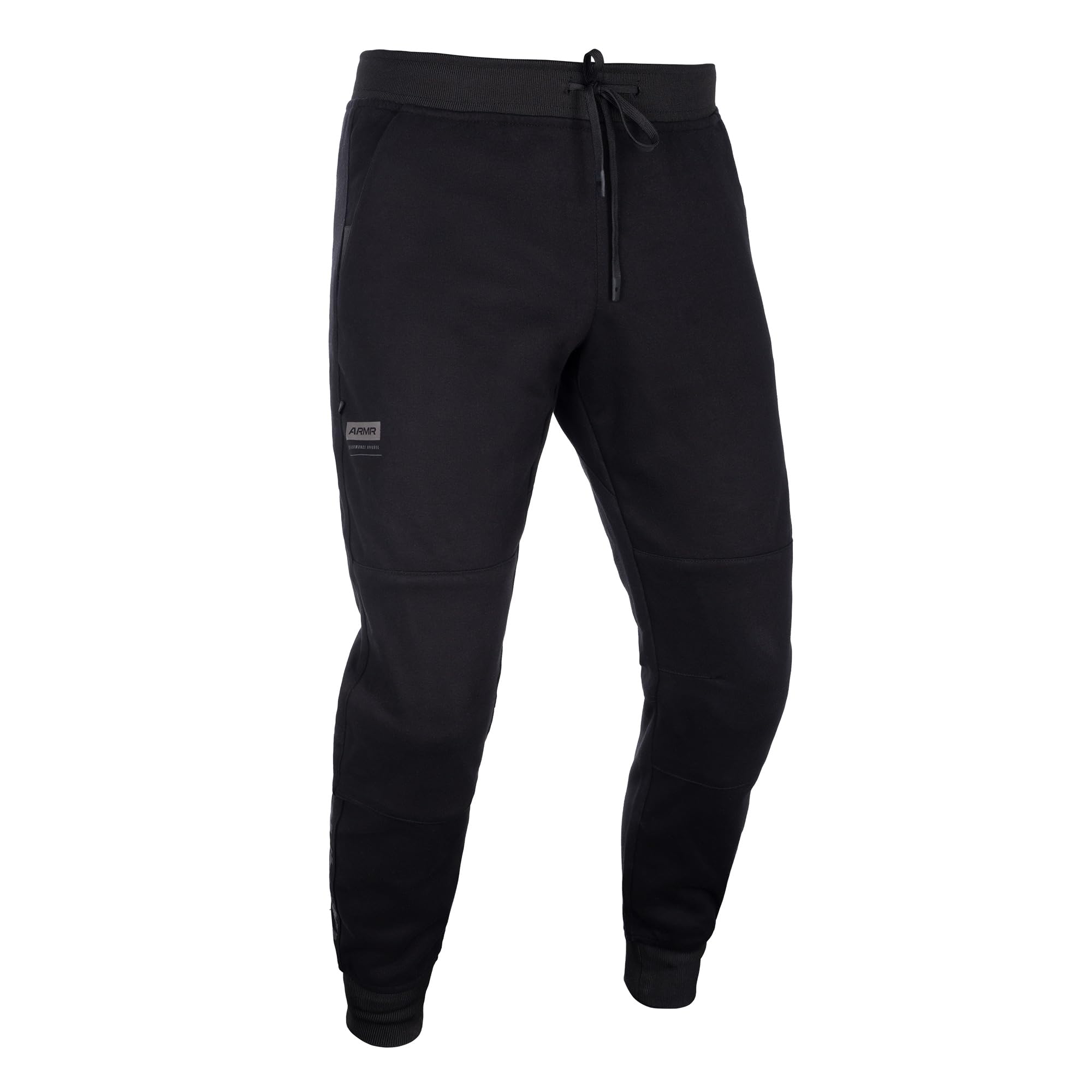 ARMR Men's AKI 1.0 Aramid Reinforced Motorcycle Fleece Joggers, Black, L Slim