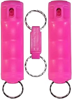 VEXOR Pepper Spray Gelâ€”Police Strengthâ€”Flip-Top Gripâ€”Rose Case & Finger Gripâ€”Quick Release Key Ringâ€”20+ Shotsâ€”10-12 Ft. Range (2 Pack)