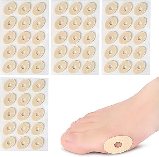 60 Pcs Corn Cushions, Corn Protectors for Toes, Corn Plasters Cushions Oval Shaped Cushion Soft Waterproof for Foot Protectors Reduce Foot and Heel or Toe Pain