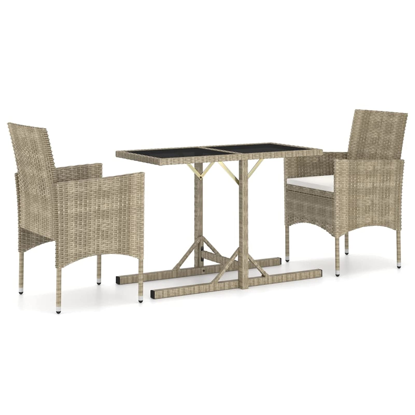 Meubles de jardin Homgoday 3 pièces pour sublimer votre terrasse beige