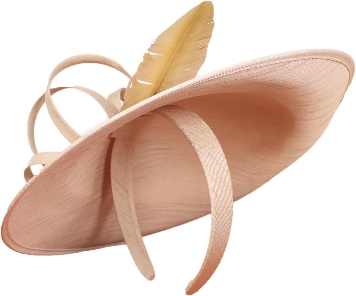 Wide Brim Church Derby Hat for Women - Elegant Kentucky Fascinator,Bridal Wedding Tea Party Formal Top Hats