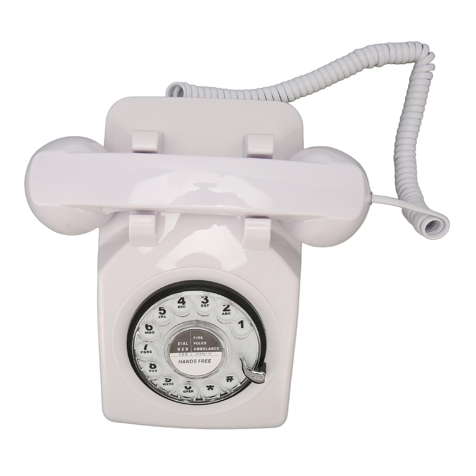 Retro obrotowy vintage telefon stacjonarny staromodny antyczny telefon z mechanicznym dzwonkiem głośnik materiał ABS do domowego biura hotelu