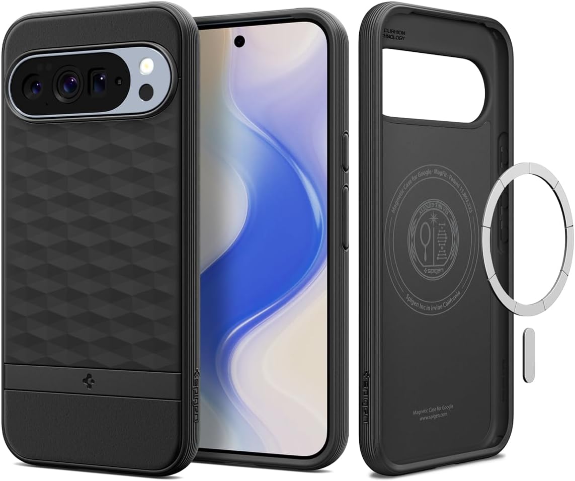 Spigen Parallax MagFit Case for Google Pixel 10 and Pixel 10 Pro, Compatible with Pixelsnap and MagSafe [2025 New Feature] - Matte Black