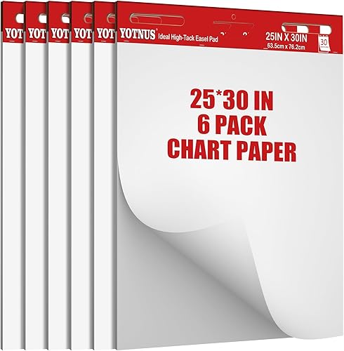 Papel de cartulina de 25 x 30 pulgadas, almohadilla adhesiva de caballete con asa de transporte, papel de caballete con autoadhesivo, papel de