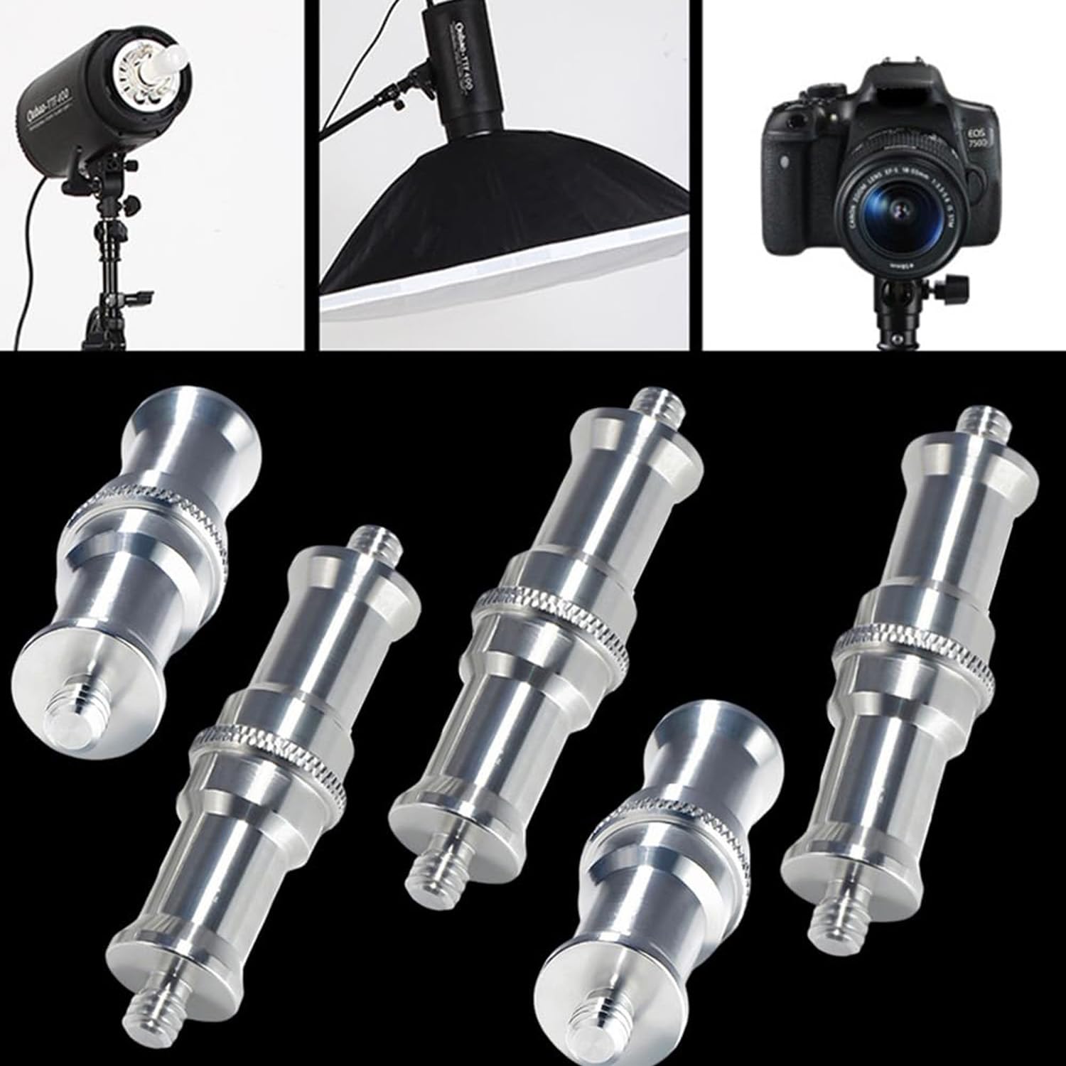 Vite Adattatore Piede Flash Studio, Spigot In Metallo Con Filettatura, Adattatore Piede Flash Studio, Spigot In Metallo Con Filettatura 1/4 3/8, Non Facile Da Arrugginire