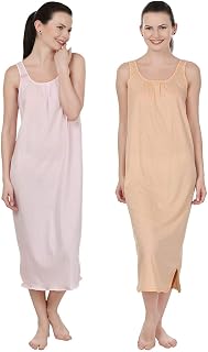 BLAZON Women's Cotton Solid Calf Length Nighty (Pack of 2) Price In India