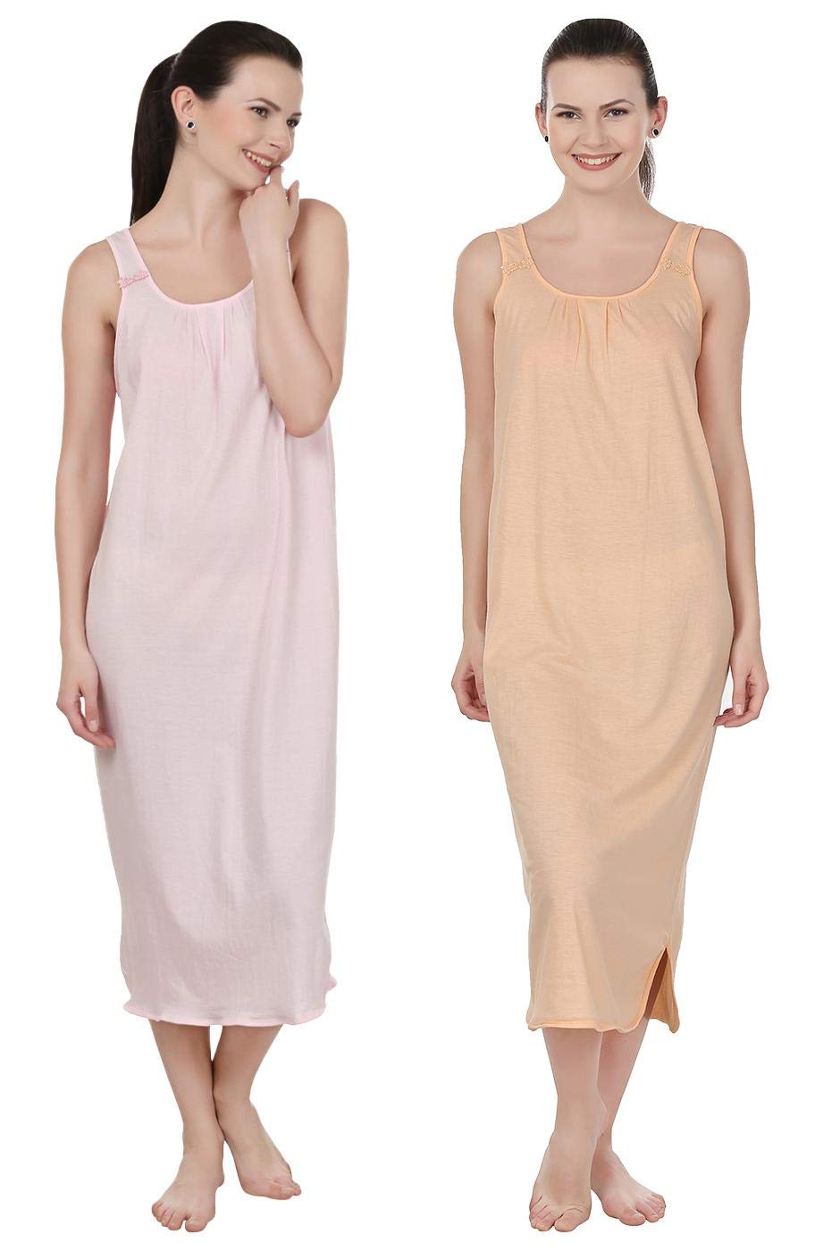 blazon Women's Cotton Solid Calf Length Nighty (Pack of 2)-picture-12