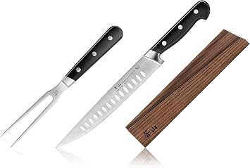 Cangshan TV2 Series 1022728 Swedish 14C28N Steel Forged 2-Piece Carving Set