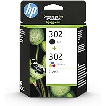 HP 302 Nero e Tricromia, X4D37AE, Confezione da 2 Cartucce Originali, Compatibile con Stampanti HP DeskJet 1110, 2130, 3630, HP Envy 4520, OfficeJet 3830, 4650, 5220, 5230