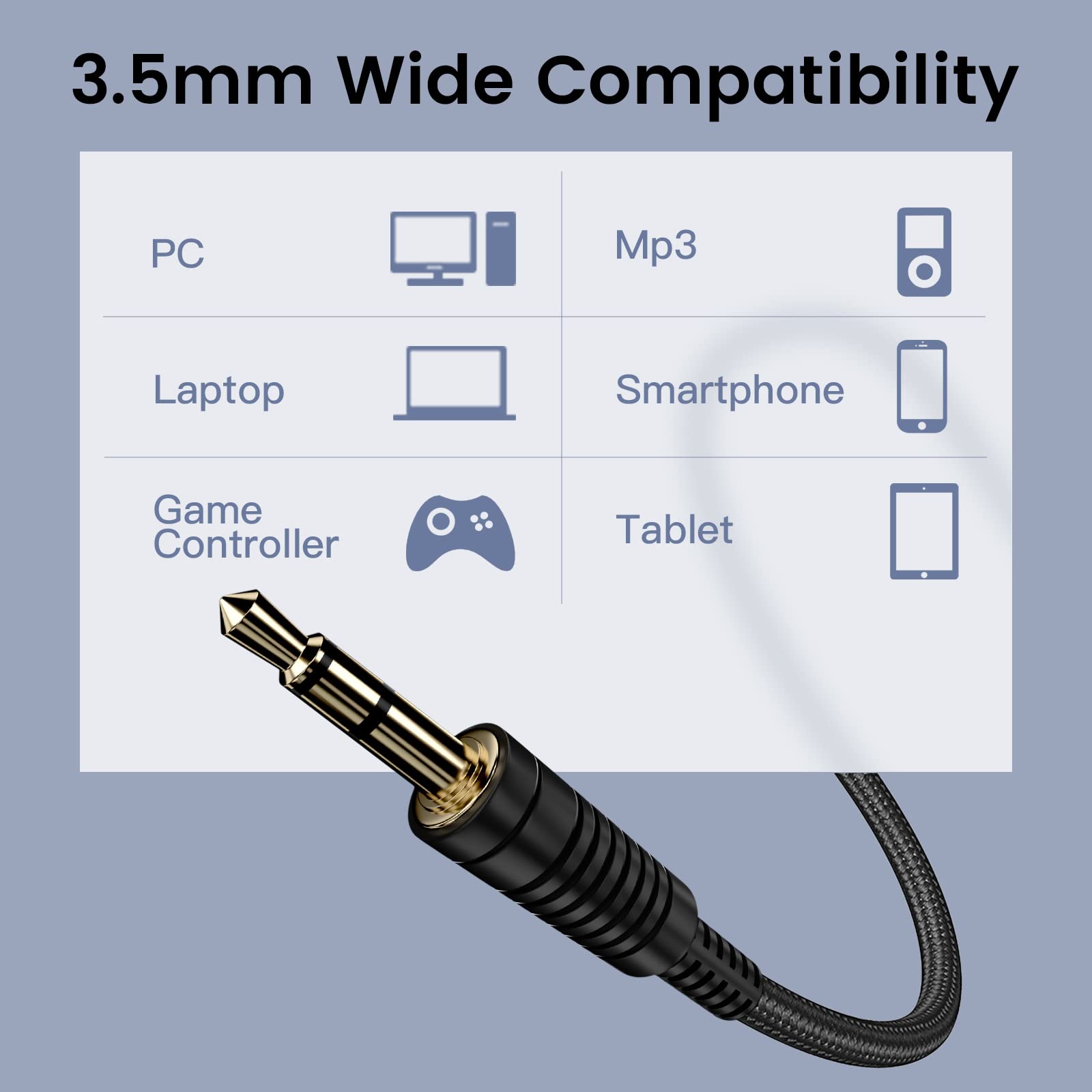 Auriculares con micrófono para PC, auriculares de computadora con cable de 0.138 in con controles de volumen y silencio de micrófono, auriculares ligeros con cancelación de ruido cómodos durante 6
