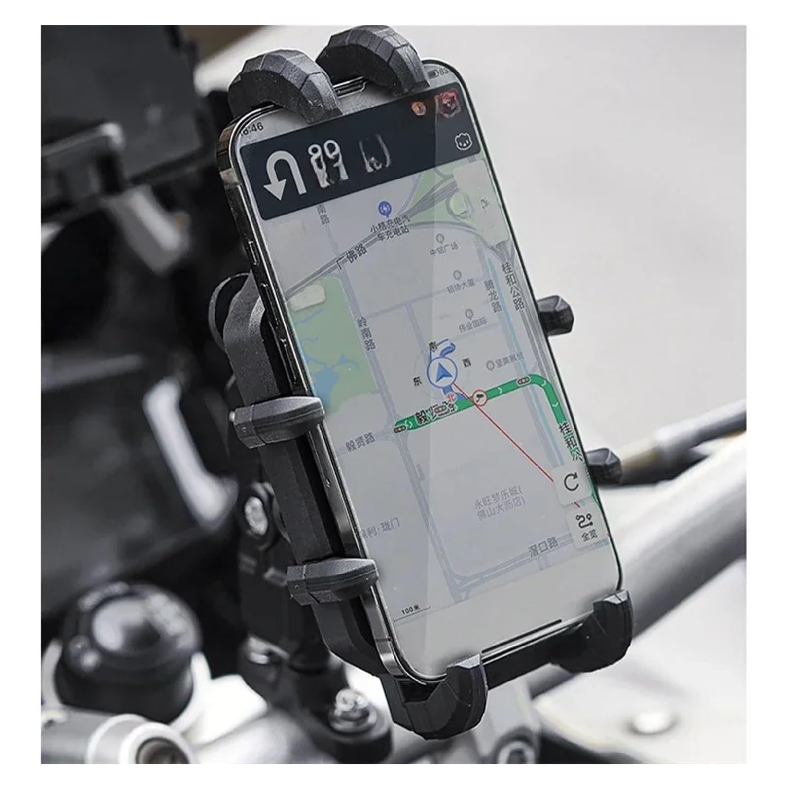 Soporte Móvil Moto Soporte De Teléfono Inalámbrico para Motocicleta 3.0, Cargador Rápido, GPS, para Manillar 4 A 7 Pulgadas