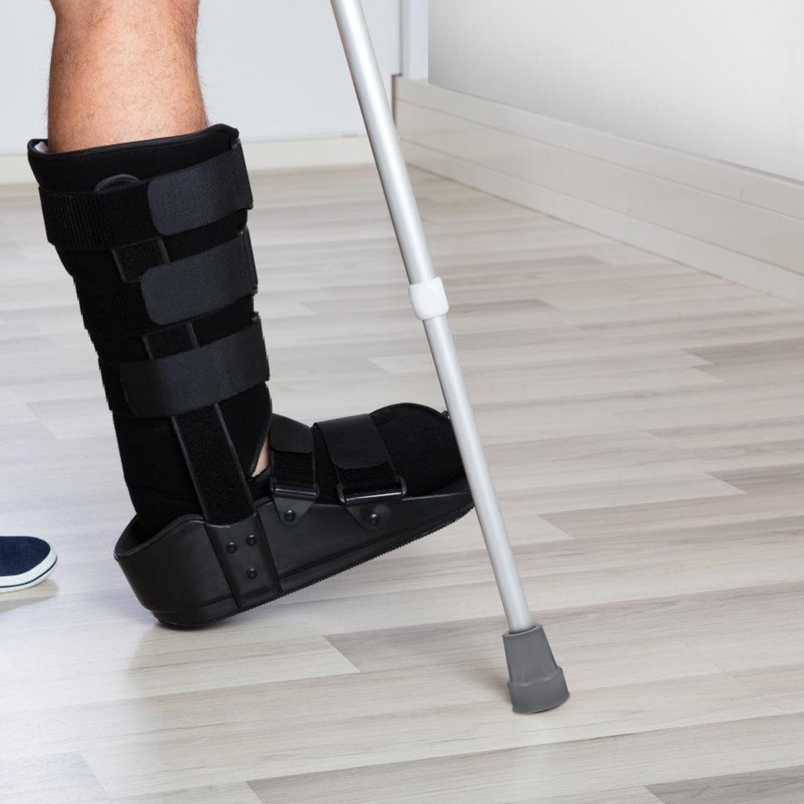 Alfombrilla Antideslizante Para Muletas Reemplazo Accesorios Para Caminar Agarre Tapas De Pies De Muleta Consejos Para Andadores Adulto Apoyo Caucho Gris 6 Piezas X 4