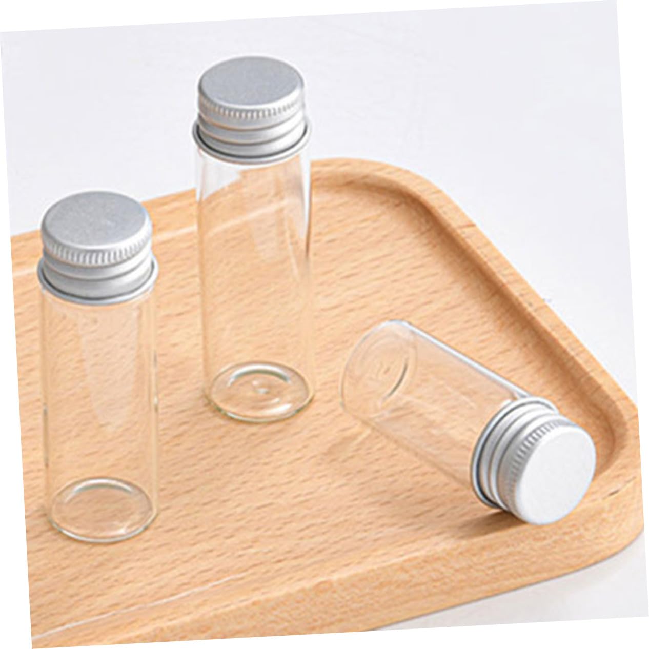 Cabilock 30piezas Frascos de Vidrio con Tapa de Rosca Frascos Pequeños Transparentes Botellas de Vidrio para Líquidos Manualidades Regalos de Fiesta Joyería y Cuentas