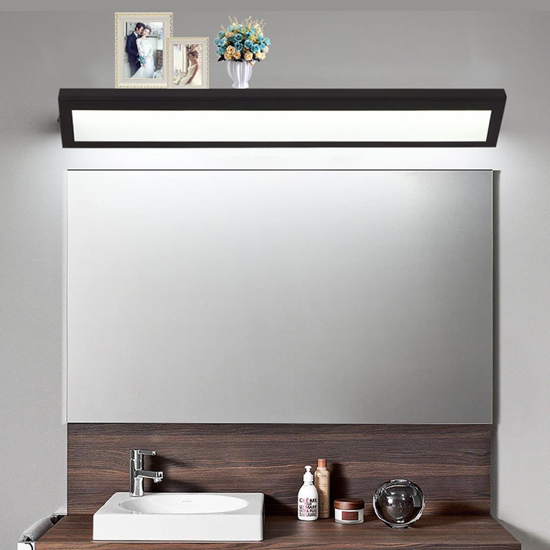 Luz espejo baño, luces espejo LED para cuarto ducha IP44, luz espejo pared tocador impermeable para dormitorio, sala estar, maquillaje