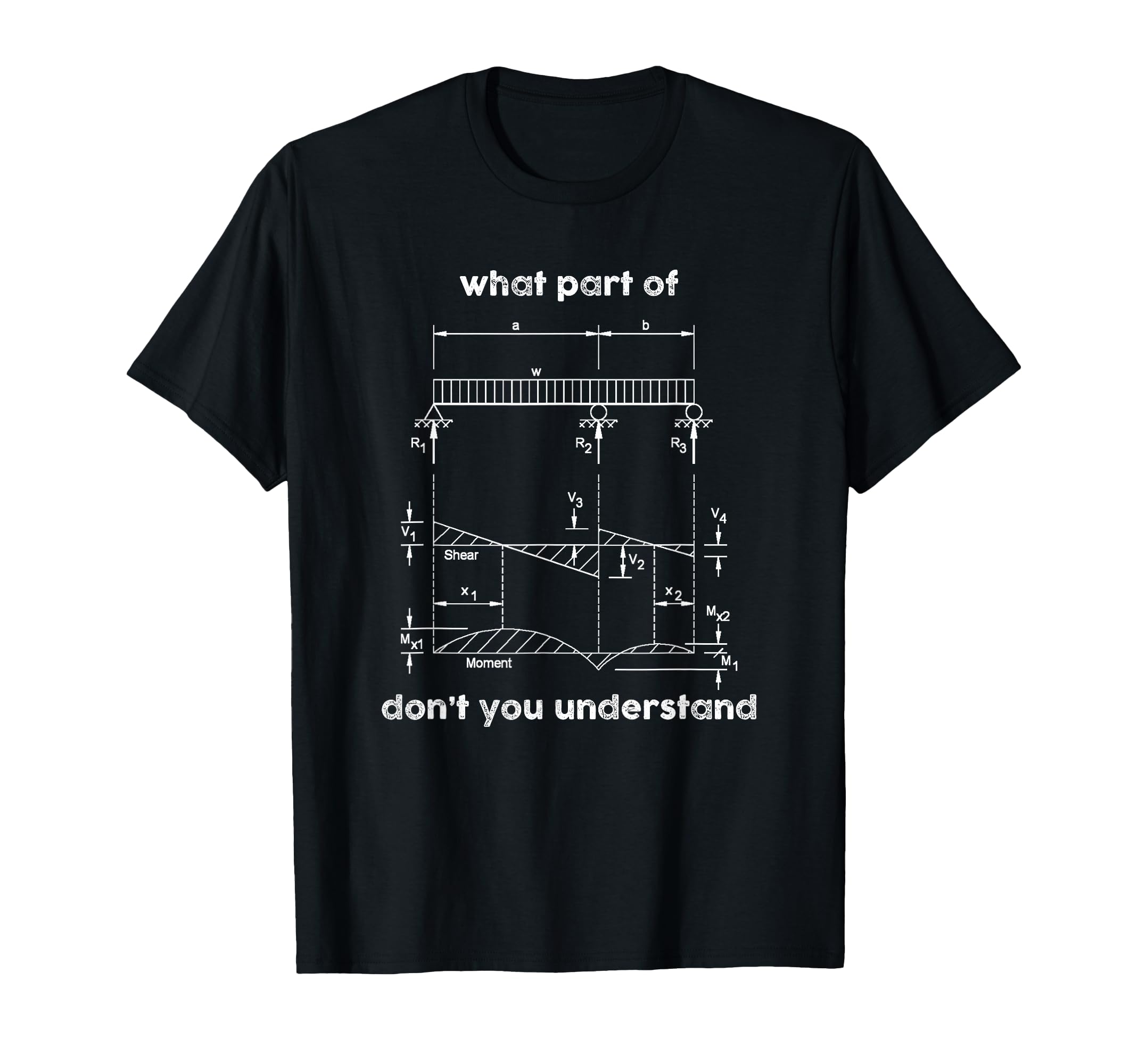 Funny Civil Engineering Continuous Beam T-Shirt