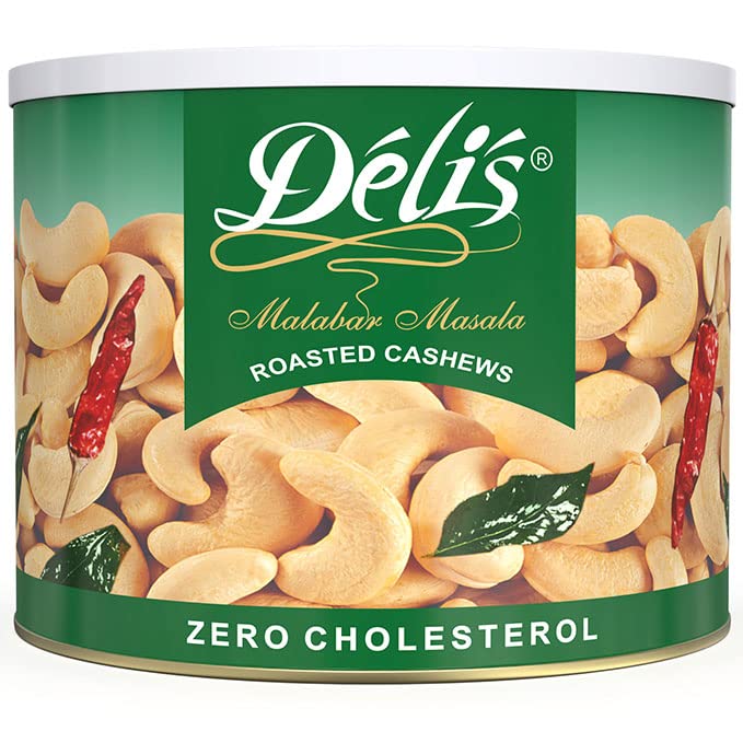 Delinut Dry Roasted Cashews | Plain and Flavoured Cashews (Masala, 900 gm)