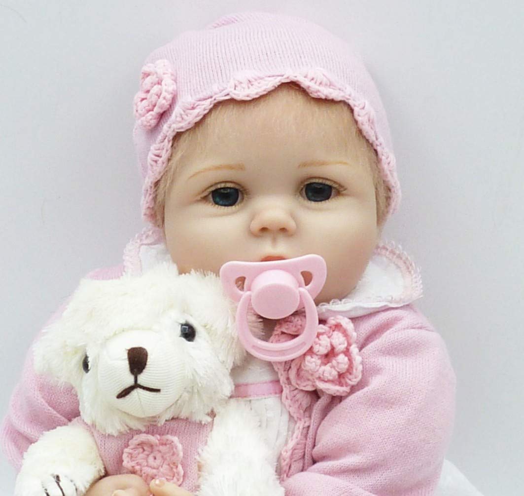 ZIYIUI Realistico 22 Pollici 55cm Bambola Reborn Silicone Vinyl Handmade Bebe Reborn Ragazza Carina Baby Neonato Giocattoli Regalo Reborn Baby Dolls