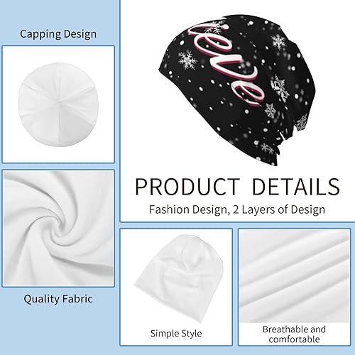 Miniatura 3 de LAIPUTER Gorro de punto de quimioterapia cerrado estándar, holgado, holgado, con calavera, para mujeres y hombres